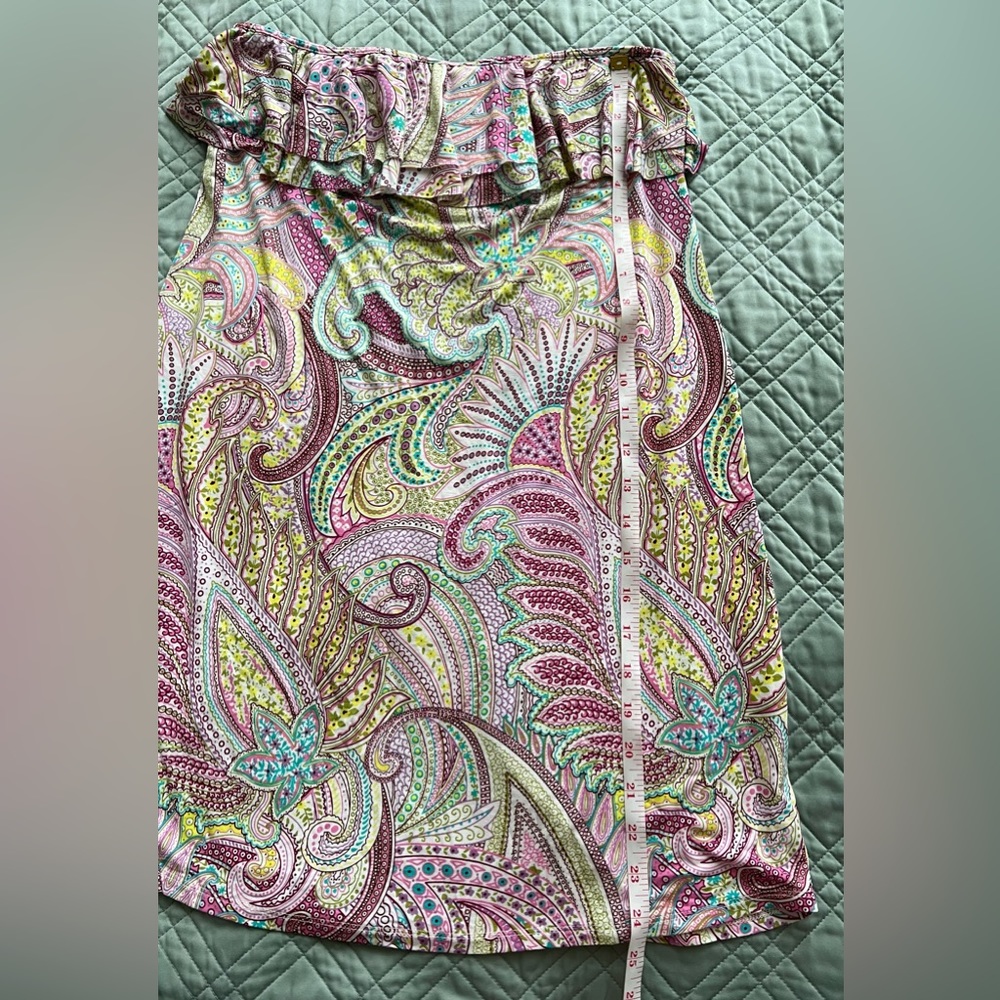 NWT Vintage Victoria's Secret Swim Strapless Tube Top Coverup Paisley Pink Small - Picture 12 of 12